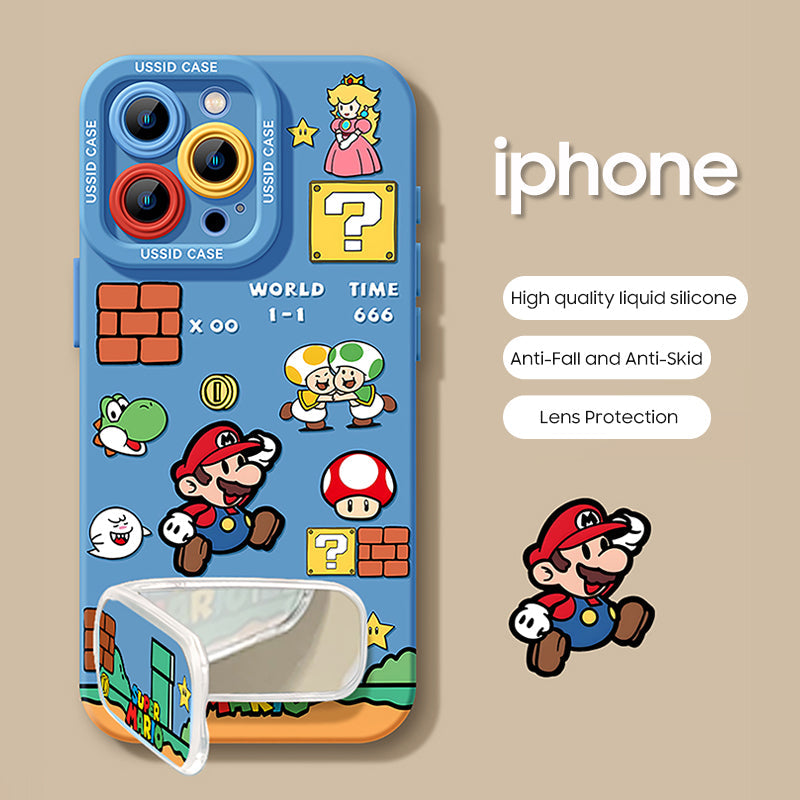 Super Mario Liquid Silicone iPhone Case – Beads Series | CaseKo