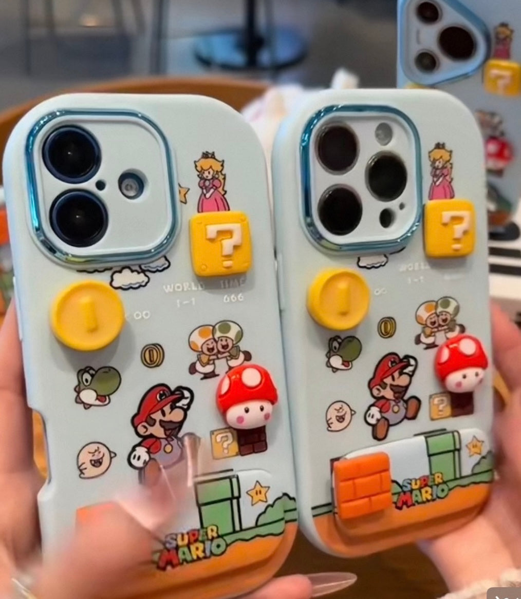 Super Blue Mario Phone Case – Mirror Bracket | CaseKo