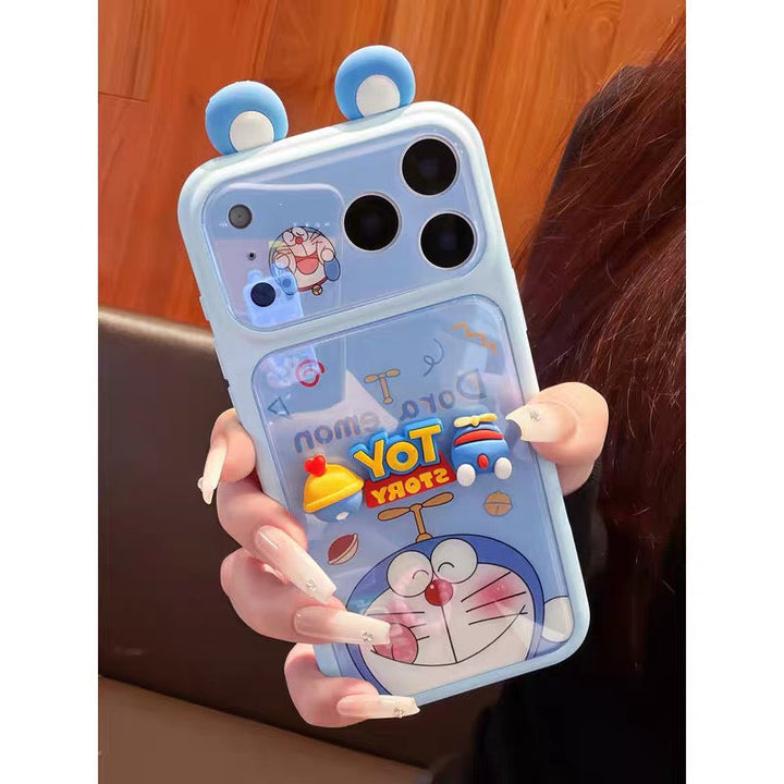Doraemon Soft 3D iPhone Case – Mirror Bracket | CaseKo
