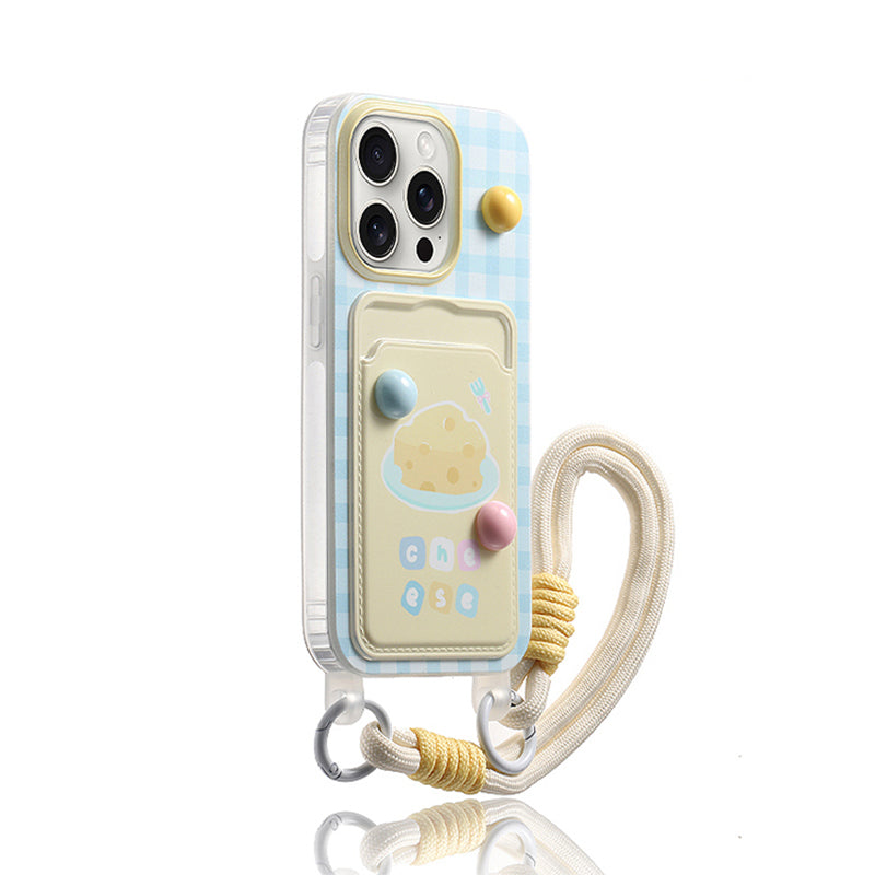 Cartoon iPhone Case with Card Holder & Lanyard – 4 Styles | CaseKo