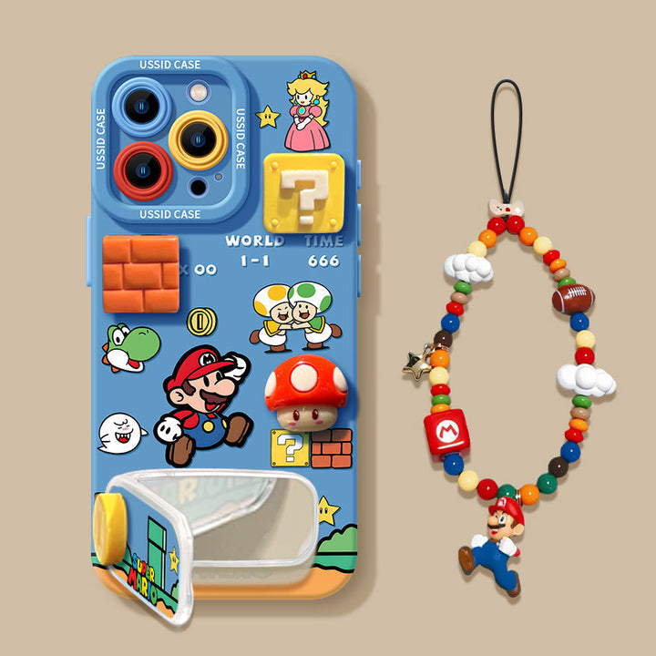 Super Mario Liquid Silicone iPhone Case – Beads Series | CaseKo