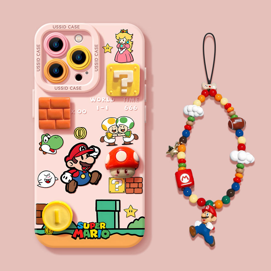 Super Mario Liquid Silicone iPhone Case – Beads Series | CaseKo