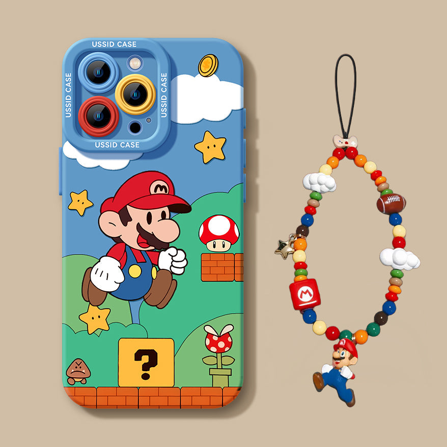 Super Mario Liquid Silicone iPhone Case – Beads Series | CaseKo