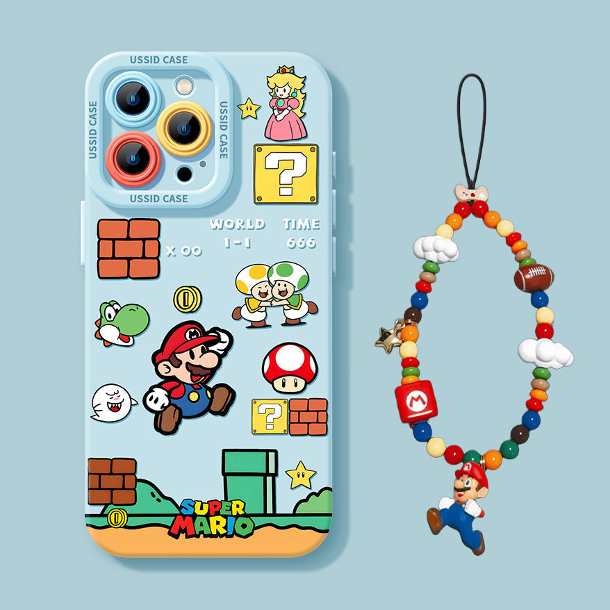 Super Mario Liquid Silicone iPhone Case – Beads Series | CaseKo