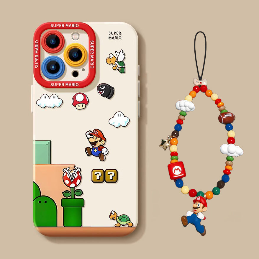 Super Mario Liquid Silicone iPhone Case – Beads Series | CaseKo