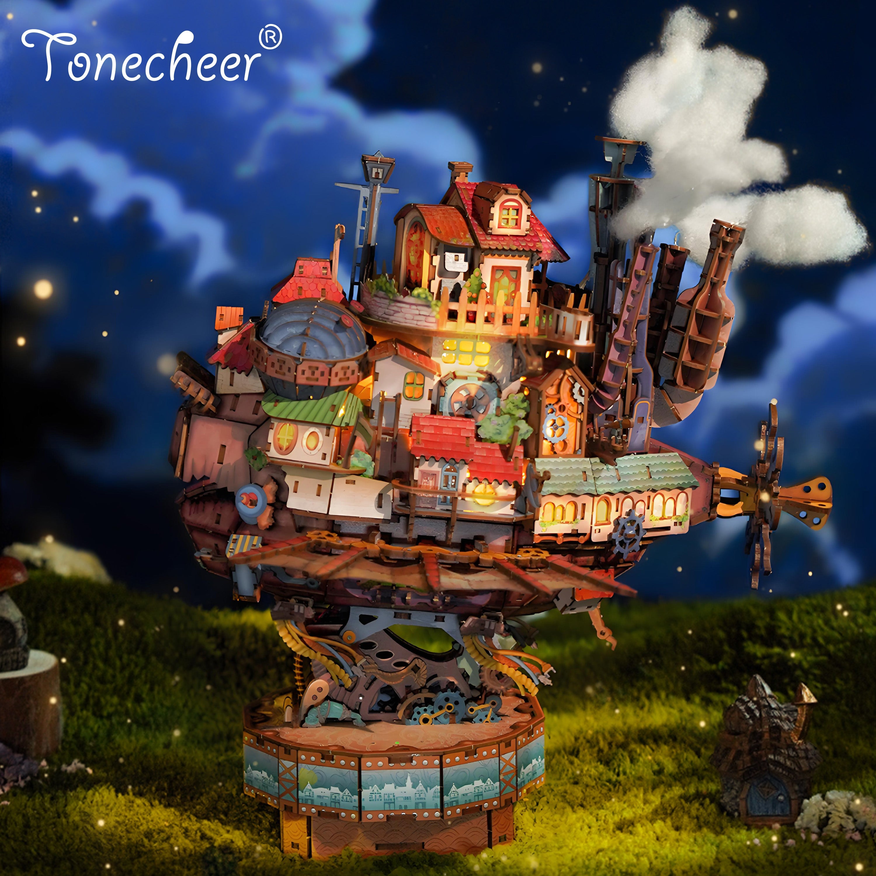 TONECHEER DIY 3D Puzzle Transmission Model Kit (Walking Castle)3