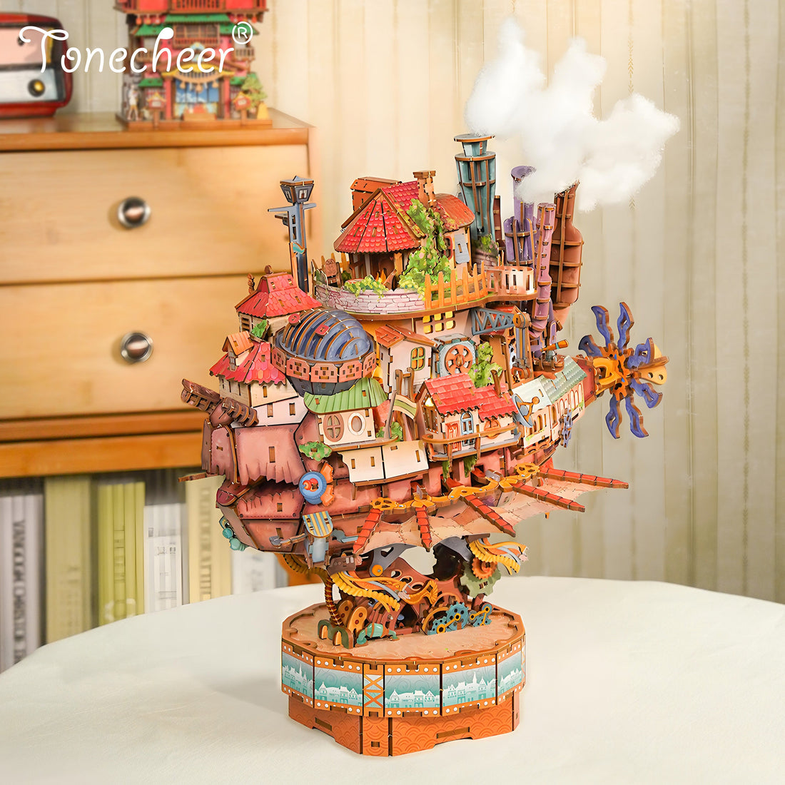 TONECHEER DIY 3D Puzzle Transmission Model Kit (Walking Castle)1