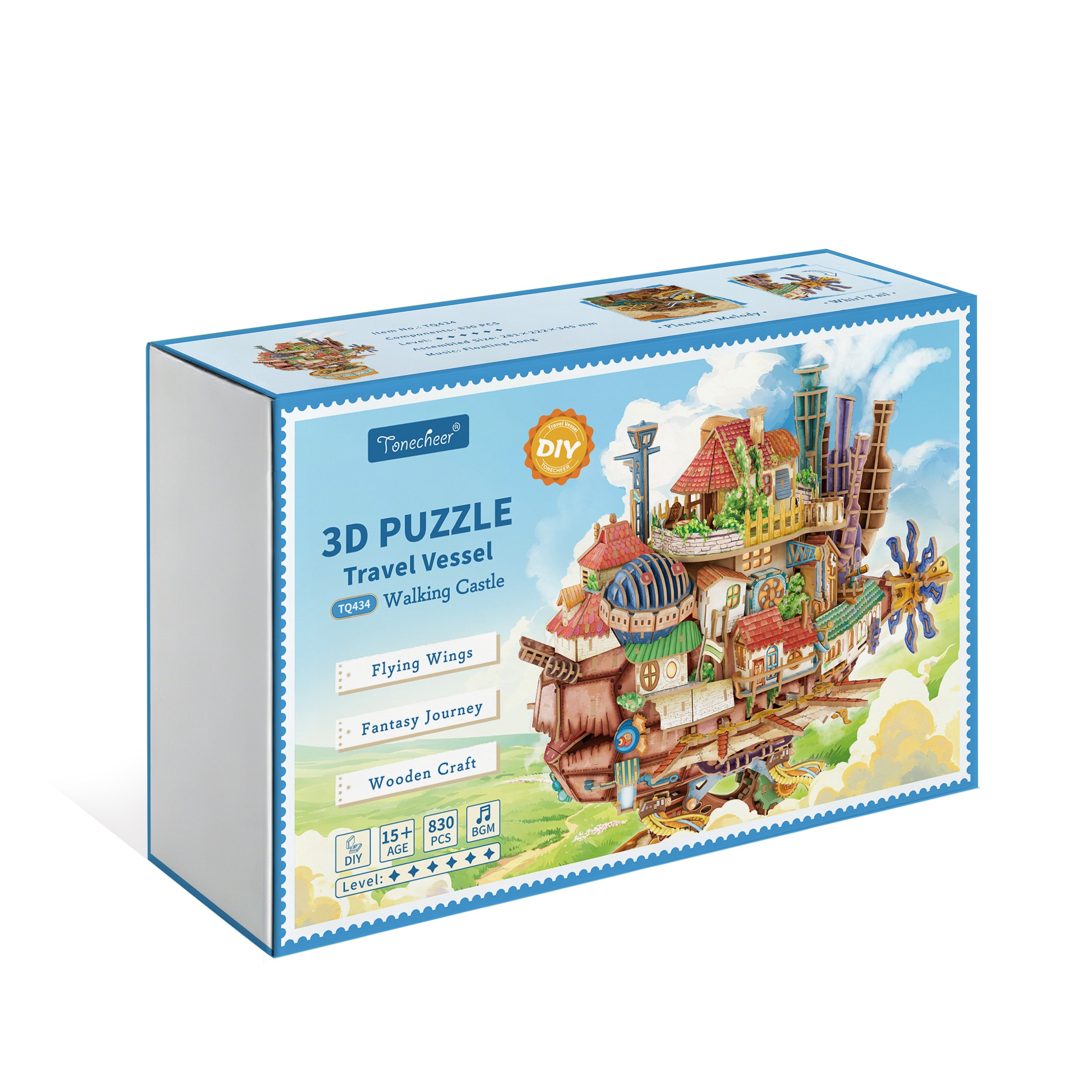 TONECHEER DIY 3D Puzzle Transmission Model Kit (Walking Castle)7