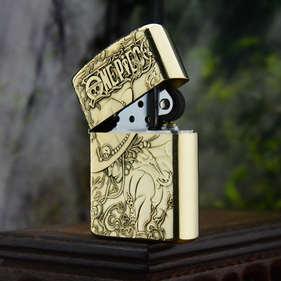 O.n.e P.i.e.c.e 3D Engraved Metal Lighter - Po.rtgas D. A.ce Collectible Gift