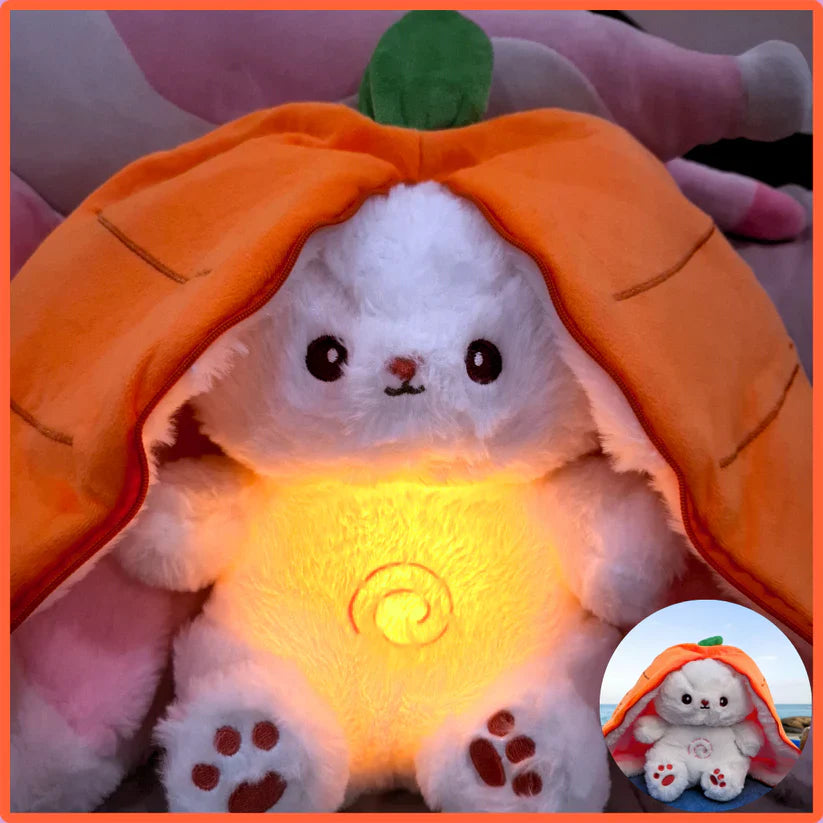 Adorable Fluffy Breathing Strawberry Rabbit: Lifelike, Soft, and Cuddly Companion