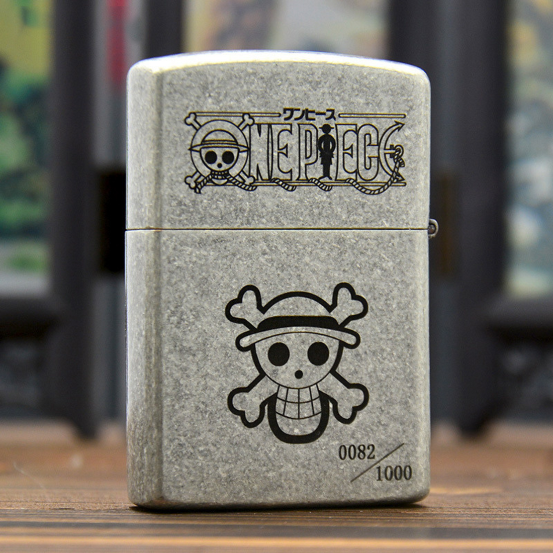 O.ne P.ie.ce Lu.ff.y Wanted Poster Lighter Antique Silver Zorro Lighter
