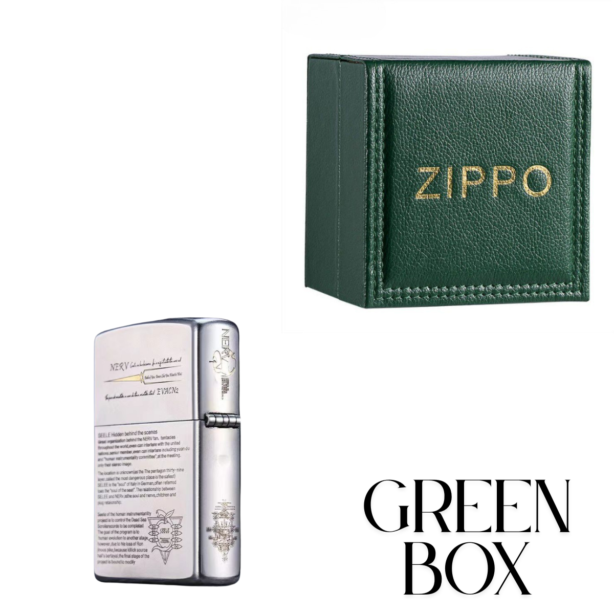 Neon Genesis Evangelion Deep Carved Zippo Lighter - Premium Anime Collectible