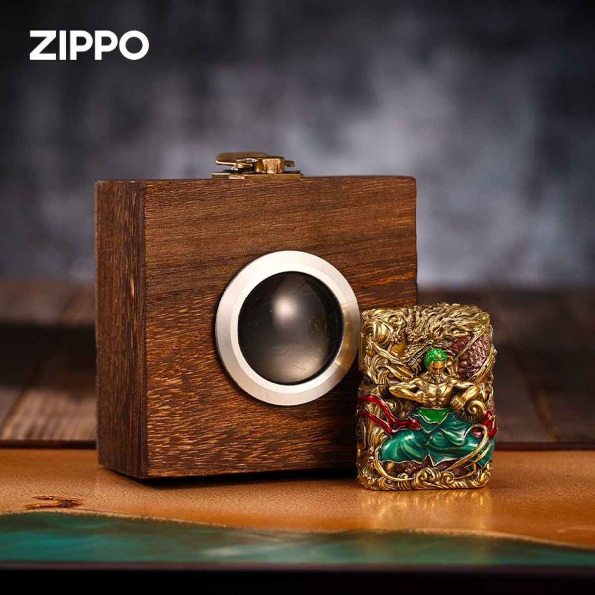 Ro.ro.noa Zo.ro Zippo Lighter, Limited Edition, Heavy Armor, Luminous